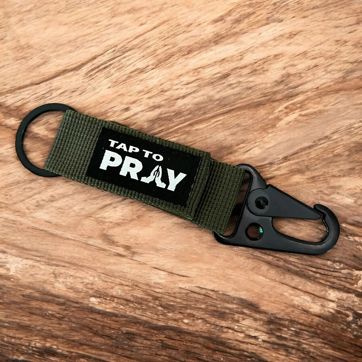 Tap to Pray Carabiner Keychain