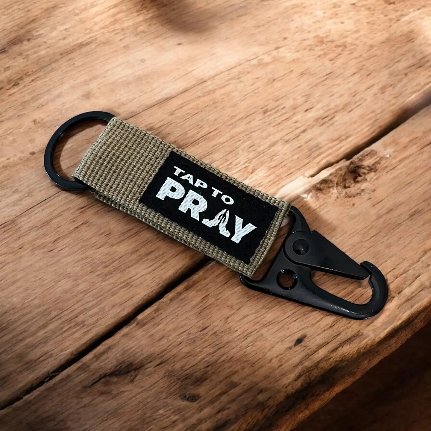 Tap to Pray Carabiner Keychain