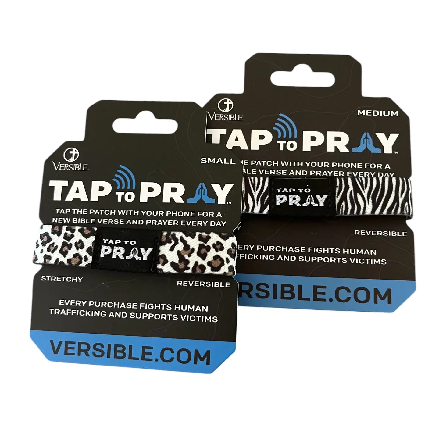 Tap to Pray Wristbands- Safari Zebra
