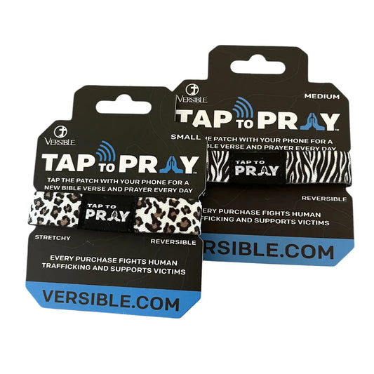 Tap to Pray Wristbands- Safari Zebra