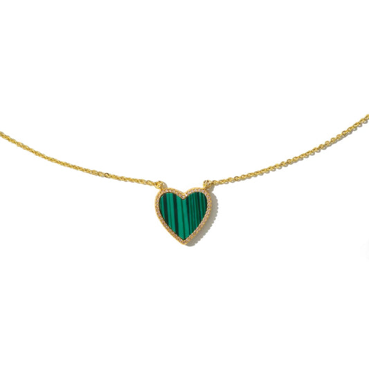 Malachite Heart Necklace