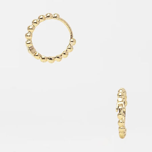 Dainty Beaded Hoops