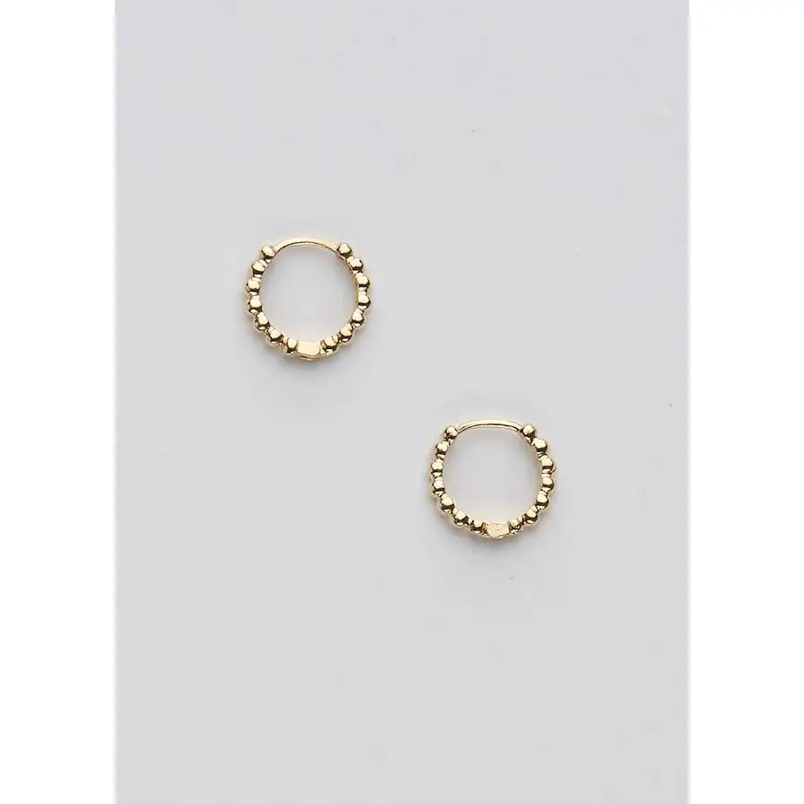 Dainty Beaded Hoops