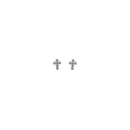 Crystal Cross Studs