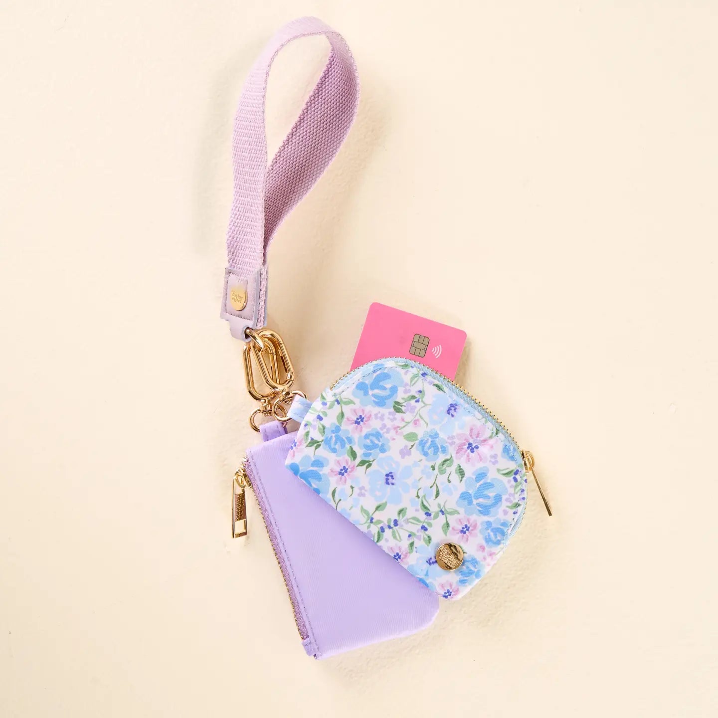 Dynamic Duo Pouch Wristlet- Secret Garden Blue
