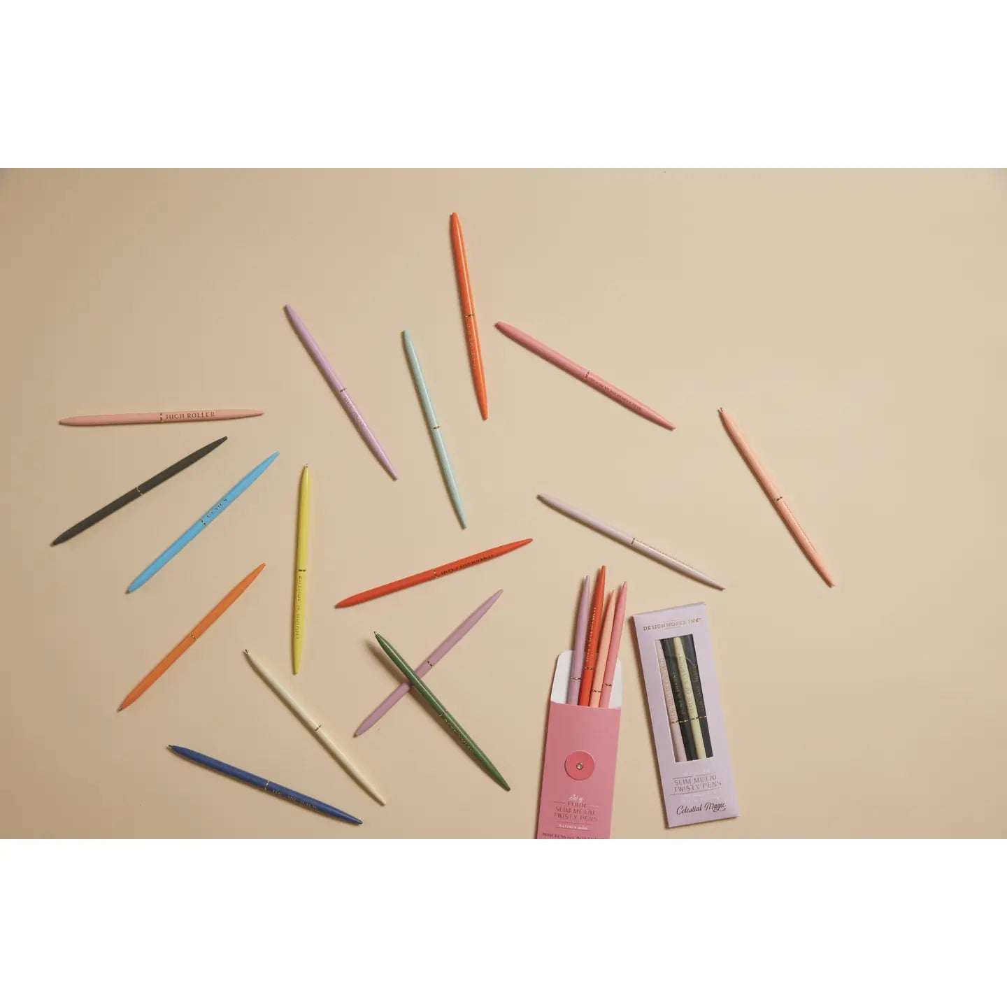 Slim Metal Twisty Pen Set