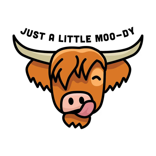 Moo-dy Sticker