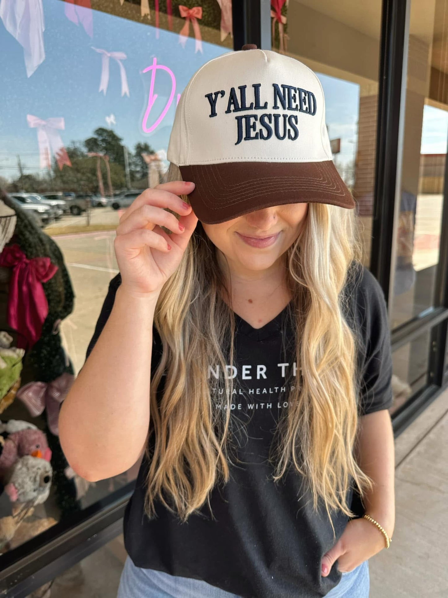 “Y’all need Jesus” Embroidered Hat