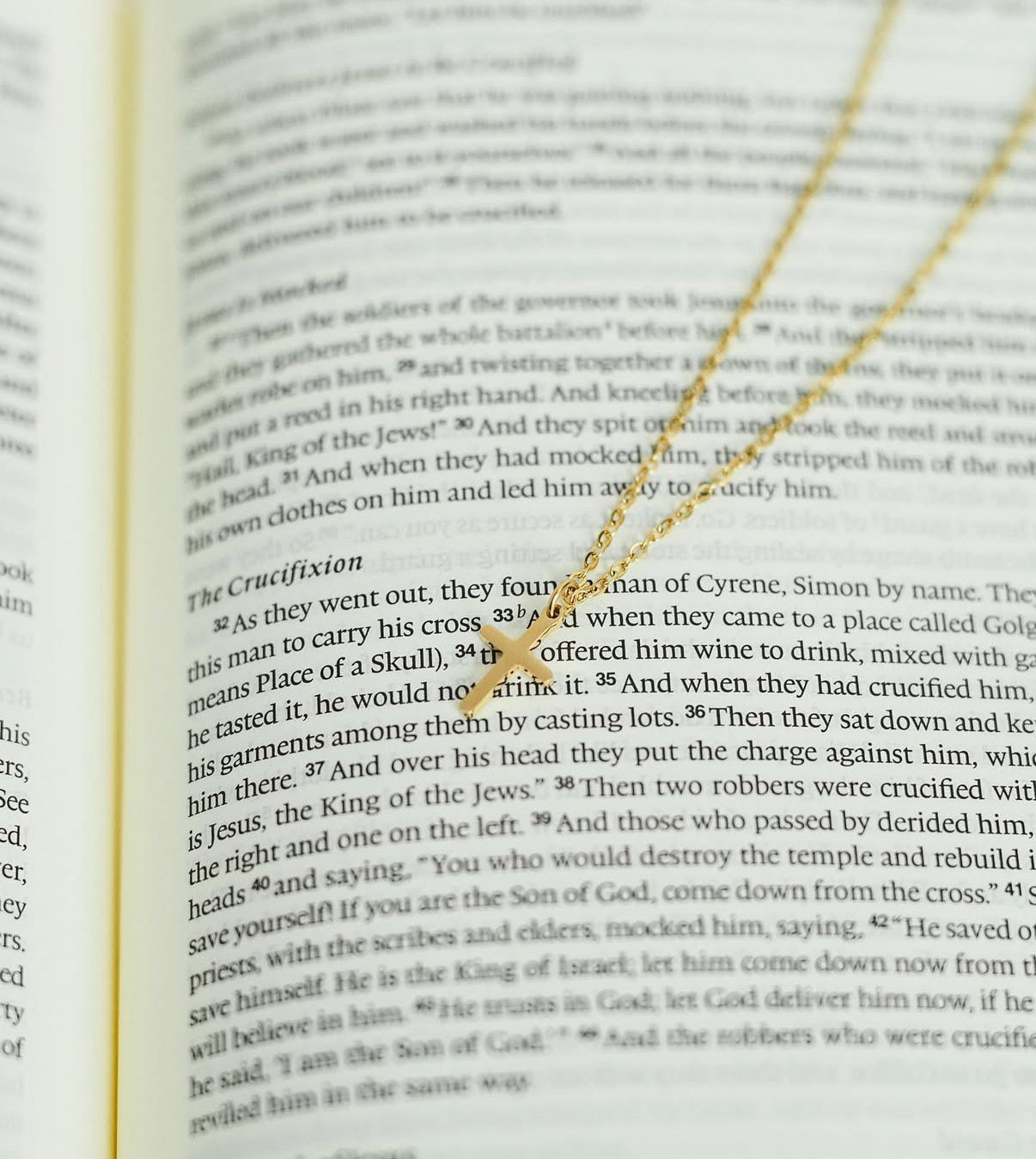 Necklace: Gold Cross
