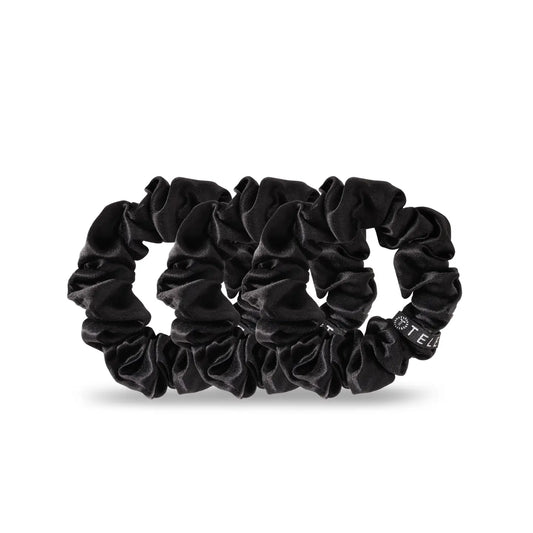Small Jet Black Scrunchies