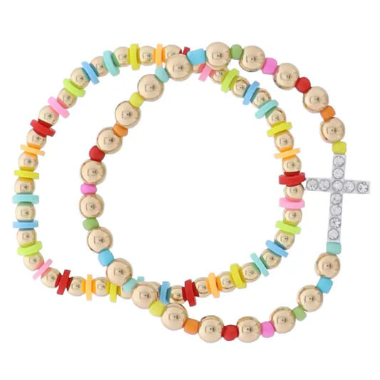 Cheerful Cross Bracelet