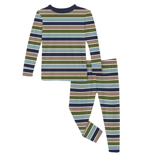 Fall Vibes Stripe Pajama Set