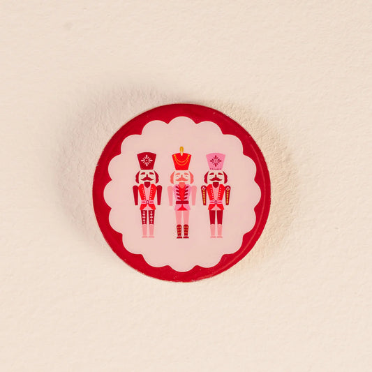 Nutcrackers Wood Enamel Coaster