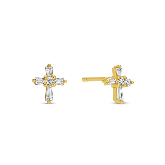 Baguette Cross Stud