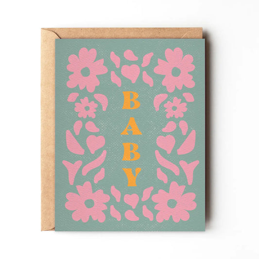 Baby - Floral Spring Baby Card