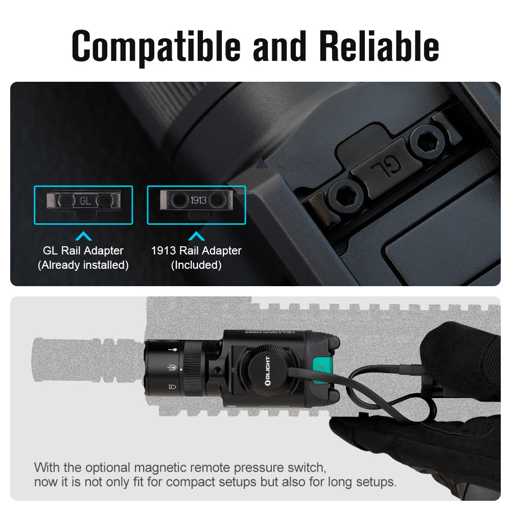 Baldr Pro R Rechargeable Tactical Light with Green Laser