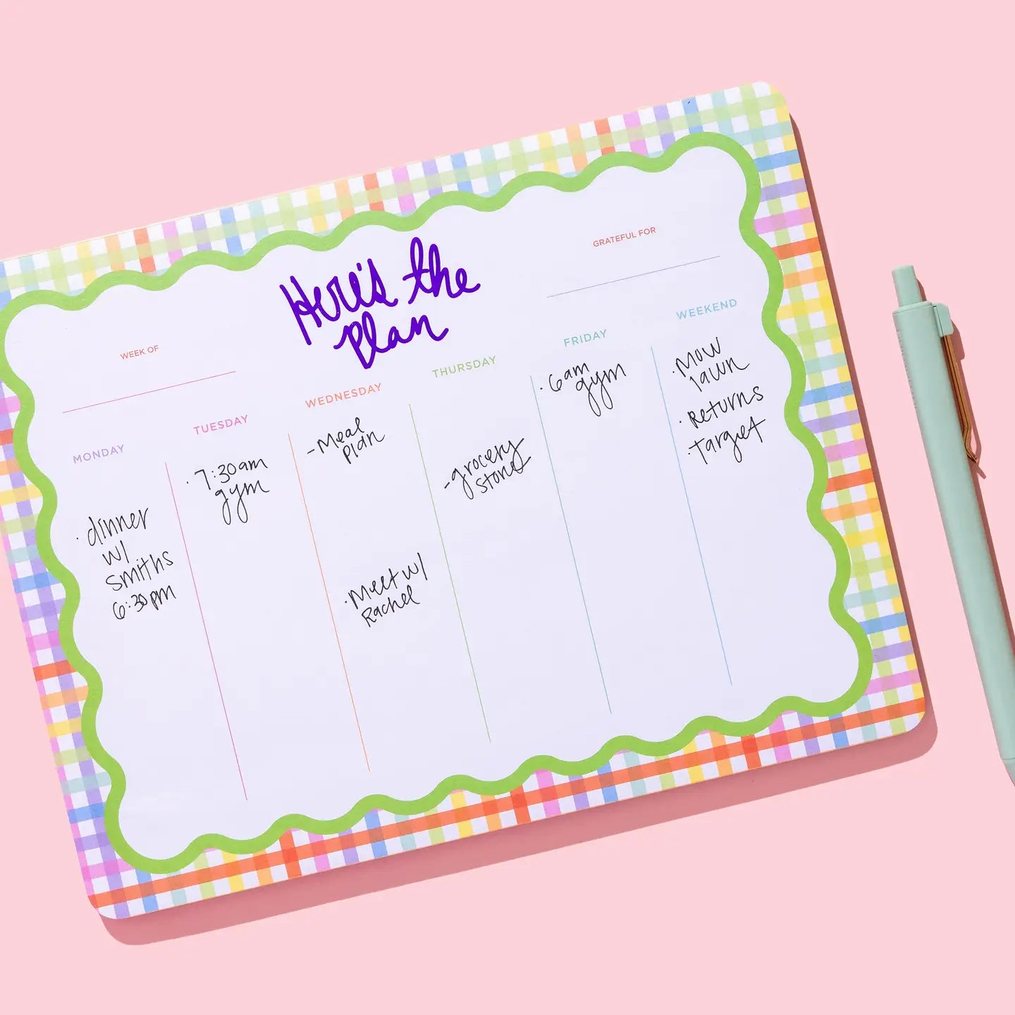 Weekly List Pad Planner