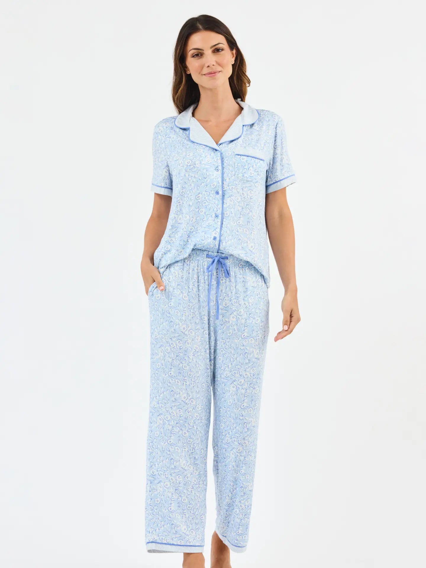 Women's Charlotte Pants Set | Blue Meadow Line