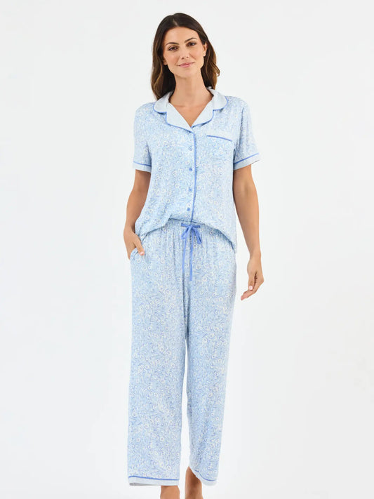 Women's Charlotte Pants Set | Blue Meadow Line