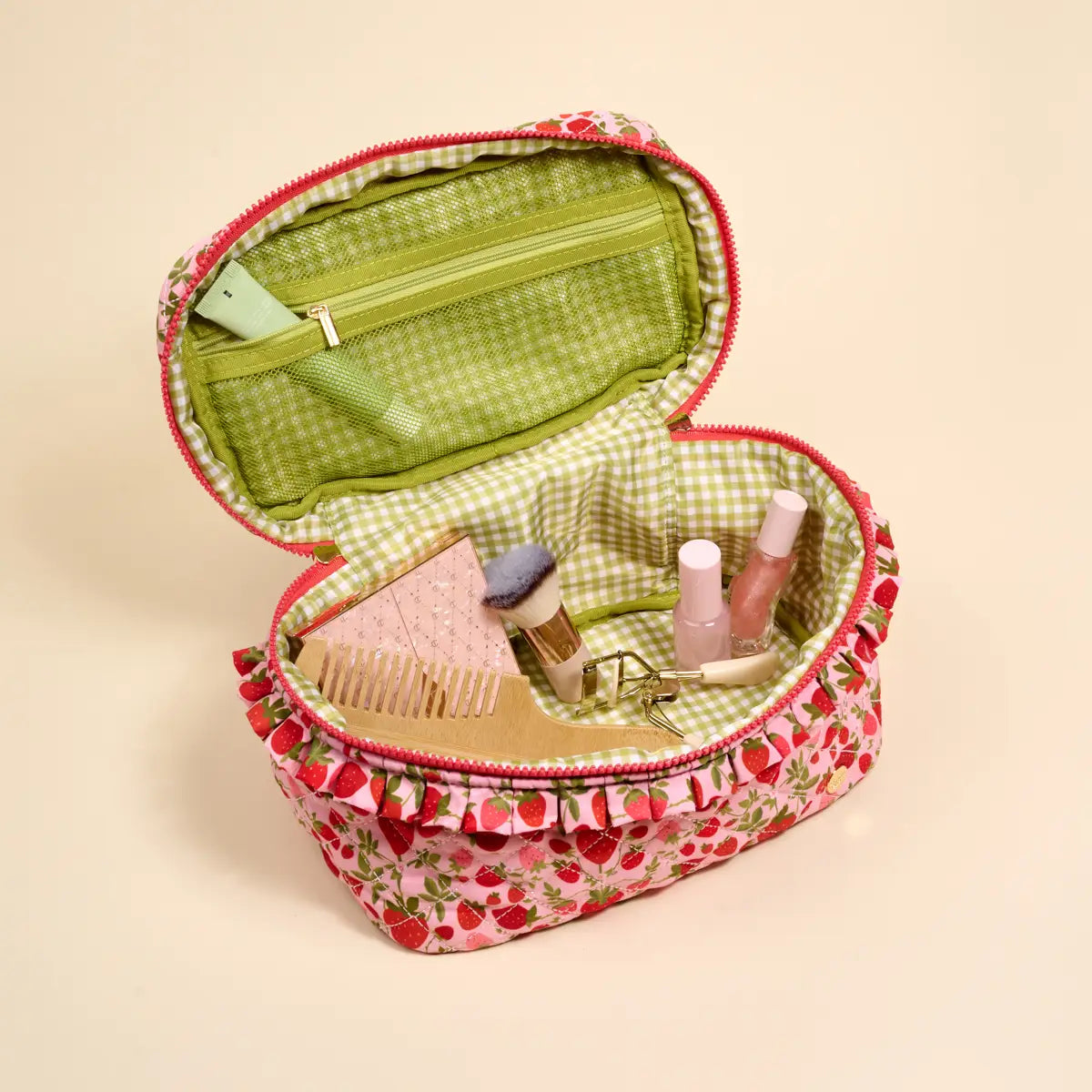 Glam Quilted Cosmetic Bag