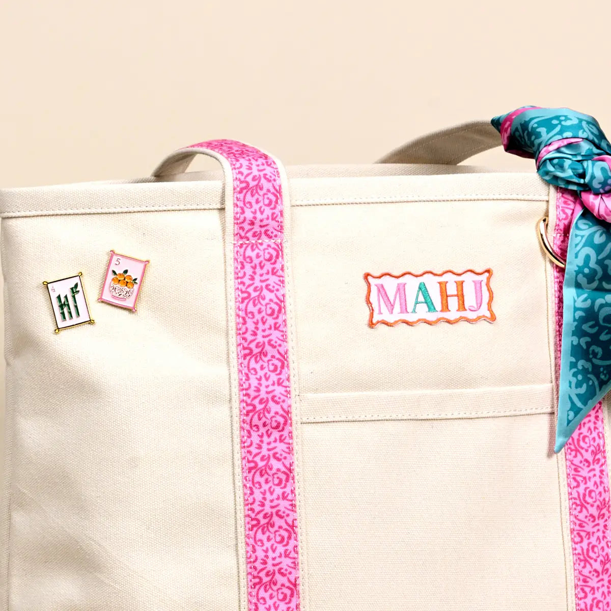 Mahj Time Canvas Tote Bag