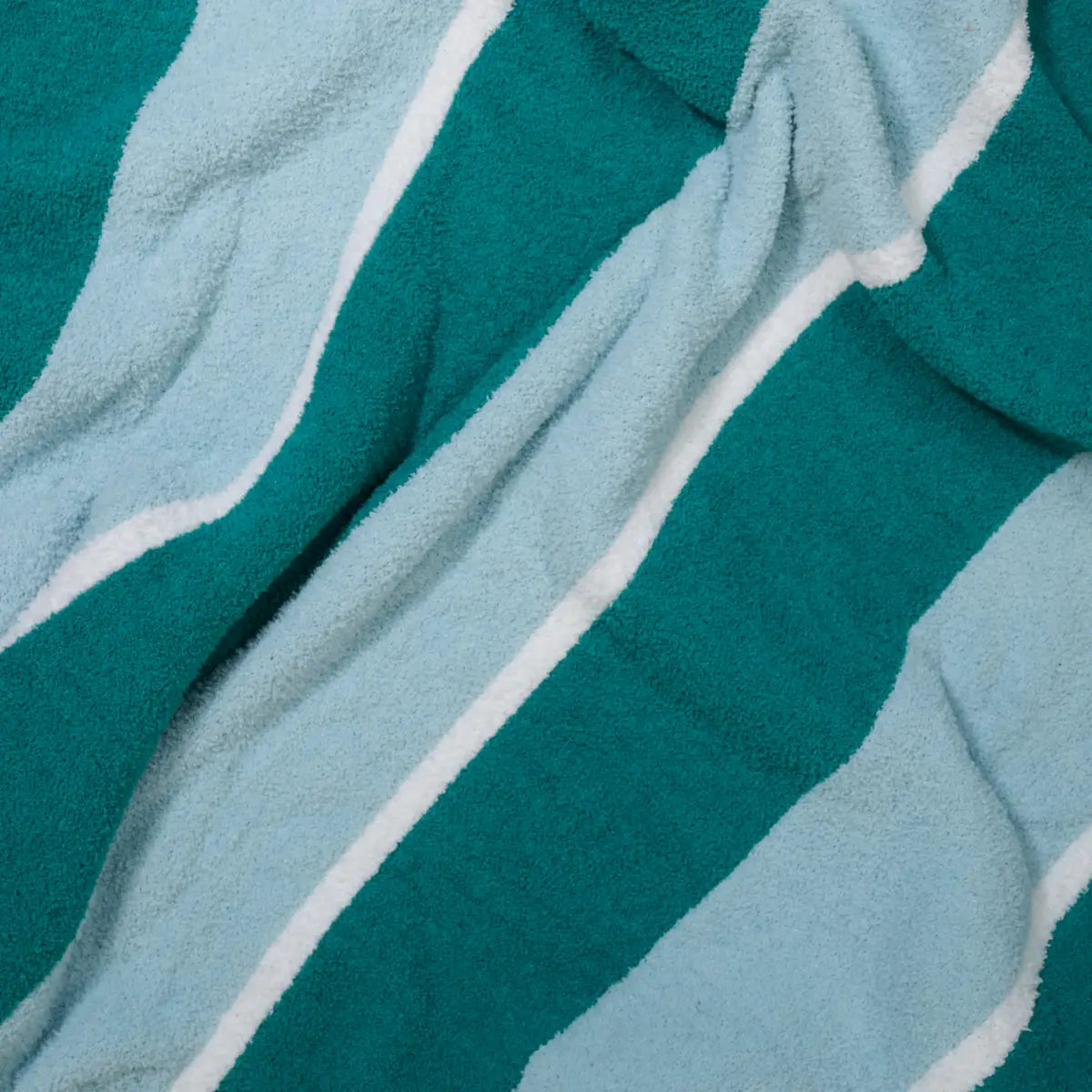Sicily Teal Stripes Luxe Blanket