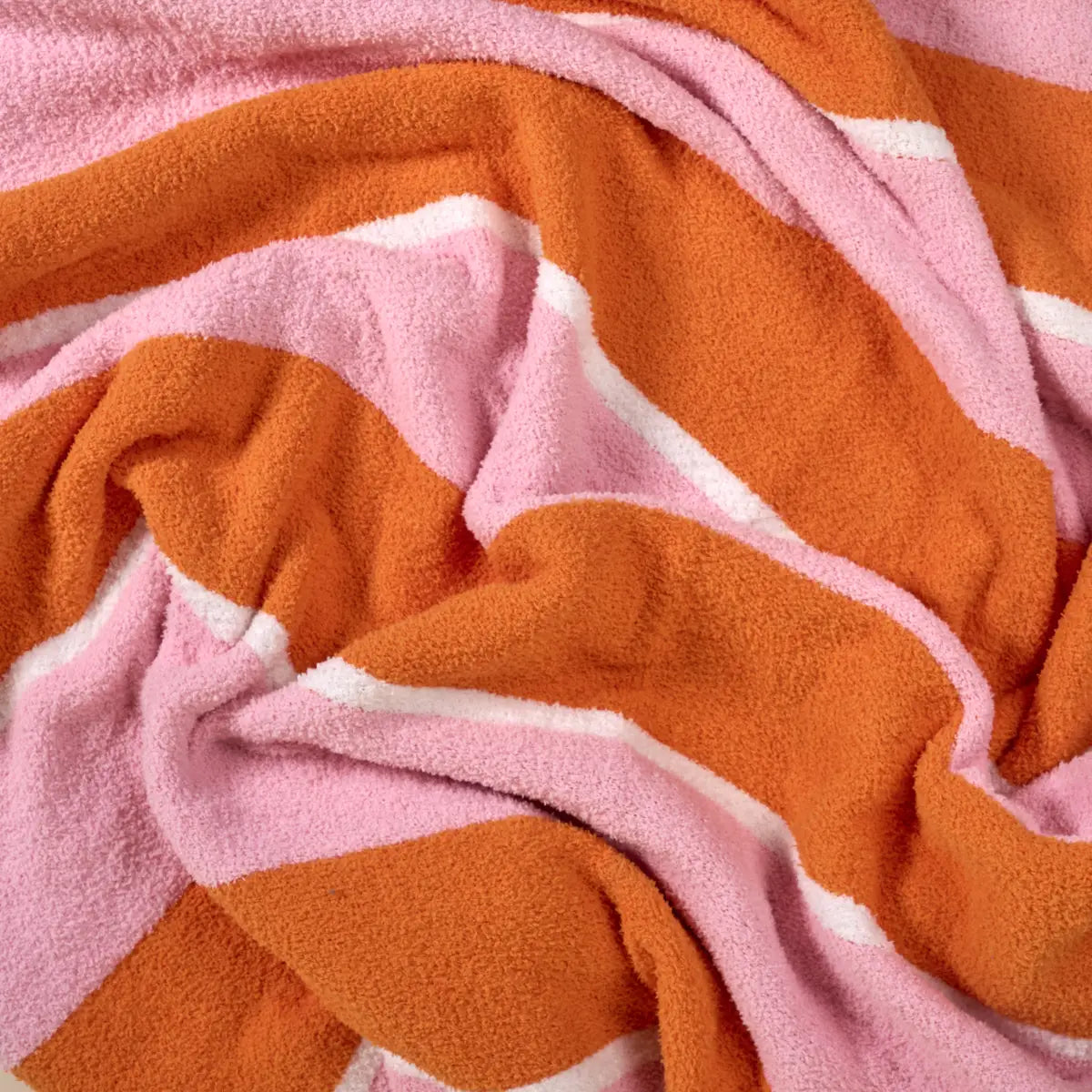 Sicily Pink Stripes Luxe Blanket