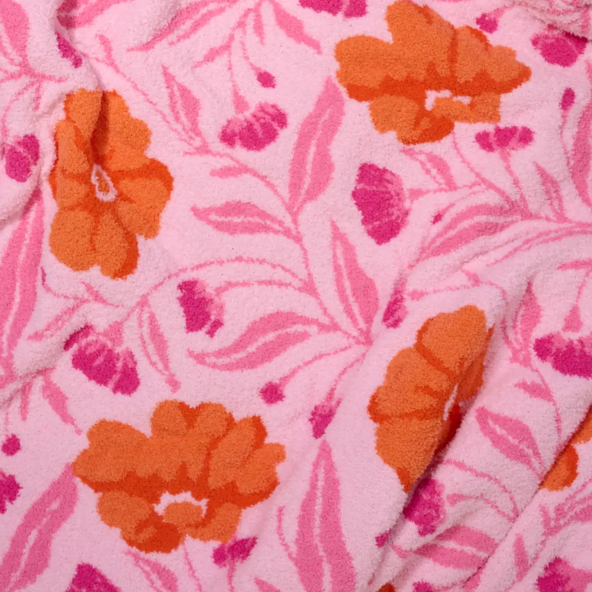 Poppin’ Hot Pink Petals Luxe Blanket