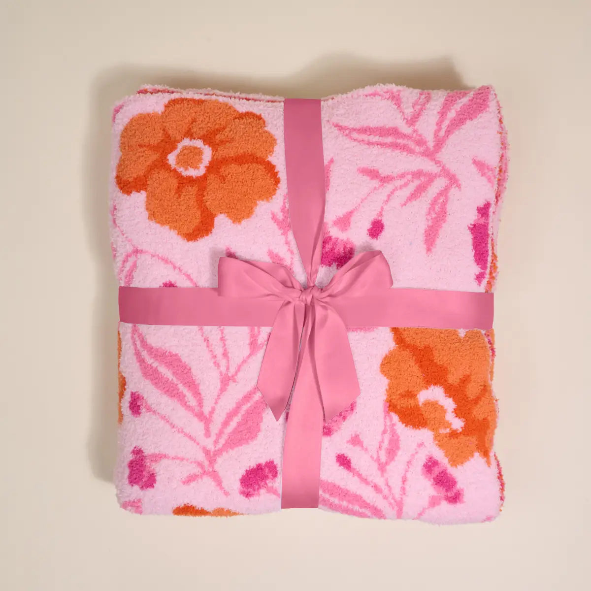 Poppin’ Hot Pink Petals Luxe Blanket