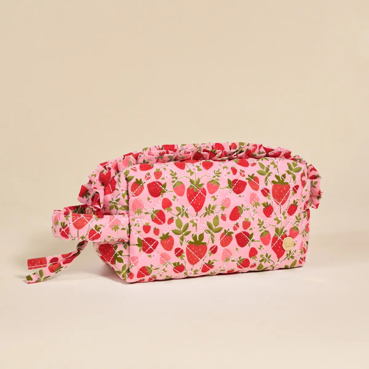 Strawberry Fields Quilted Pouch