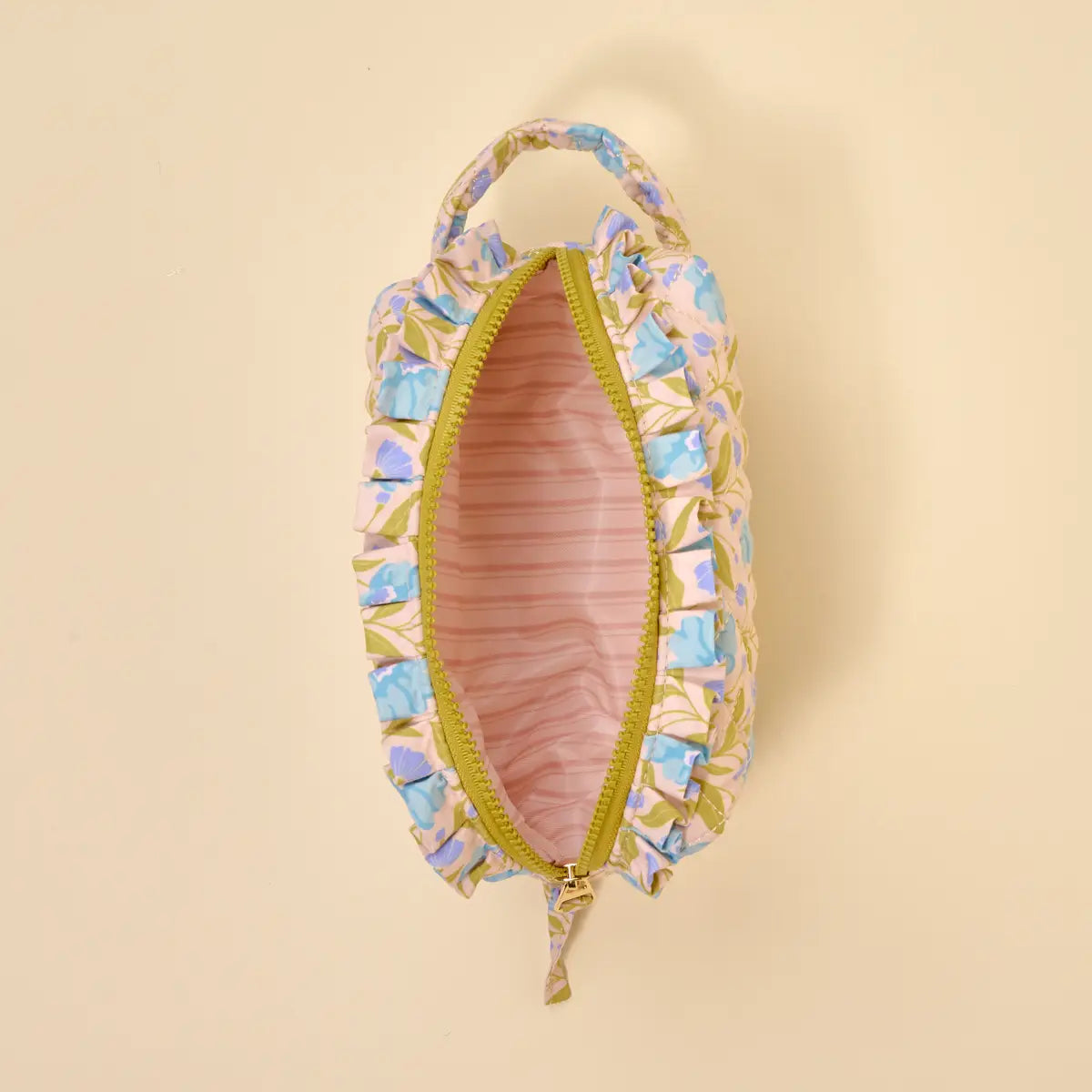 Poppin’ Aqua Petals Quilted Pouch