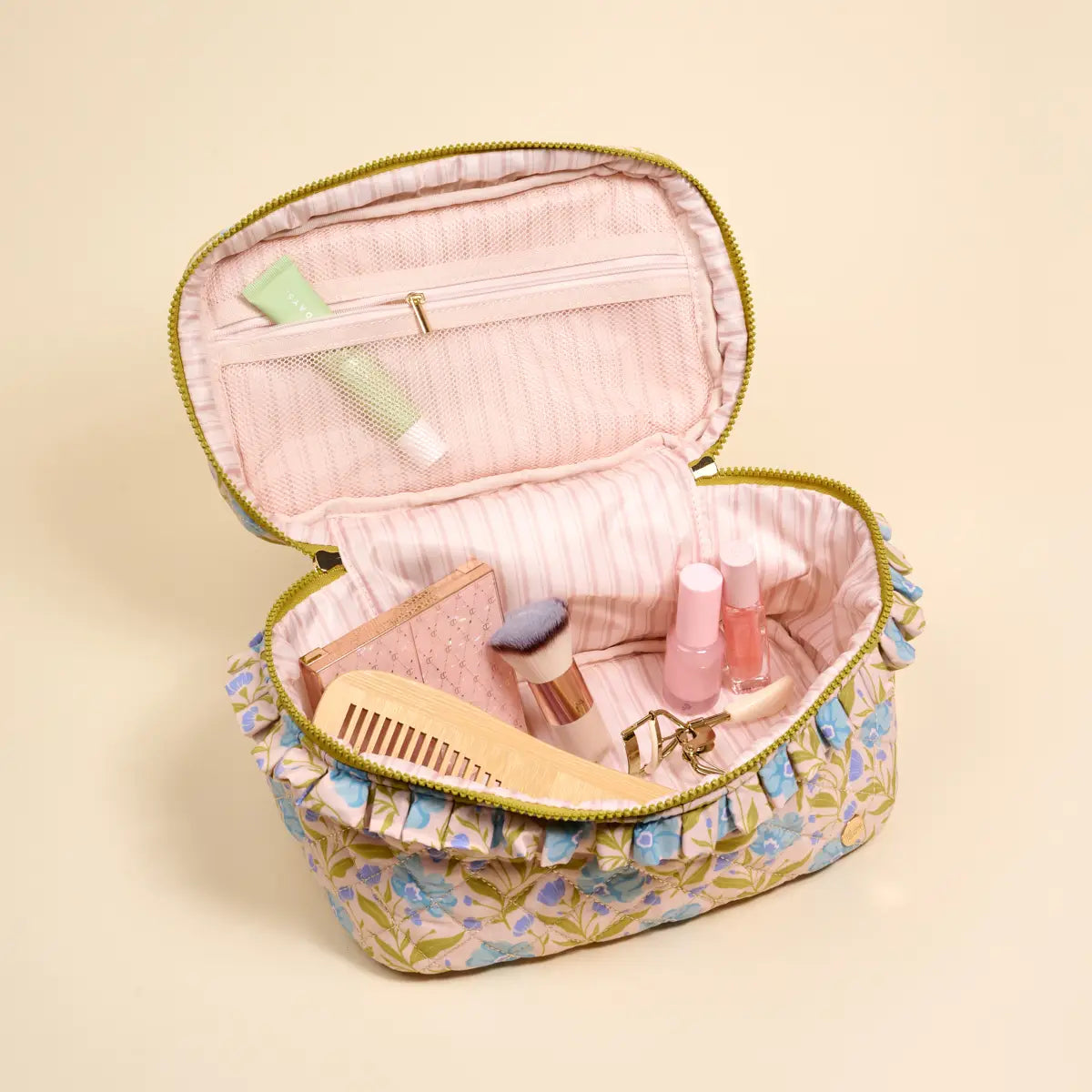 Glam Quilted Cosmetic Bag