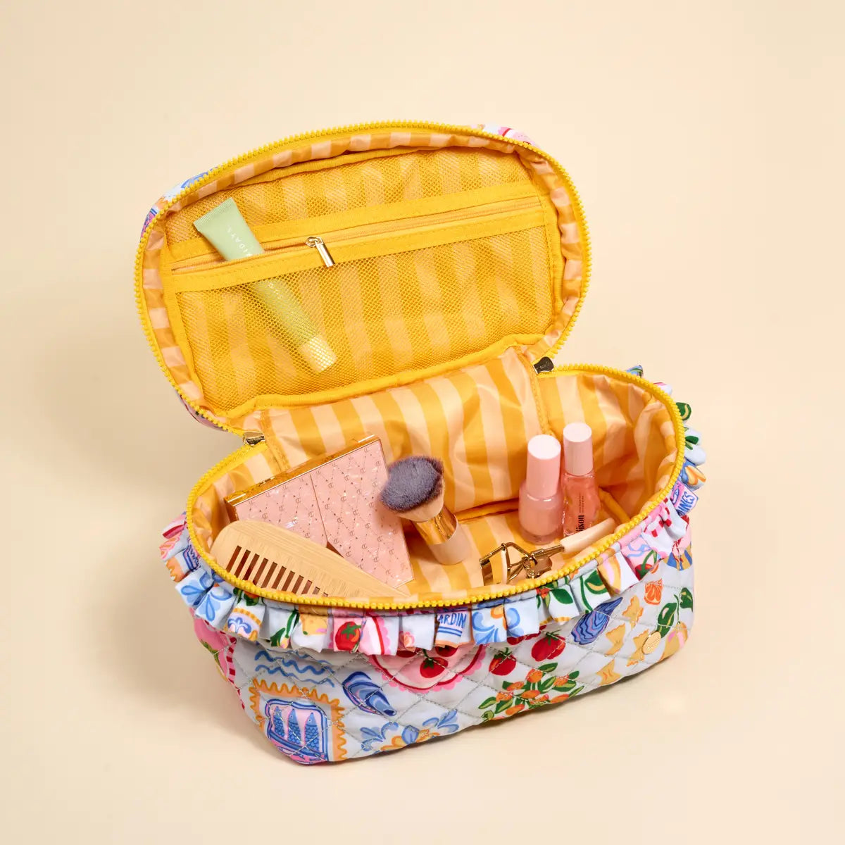 Glam Quilted Cosmetic Bag