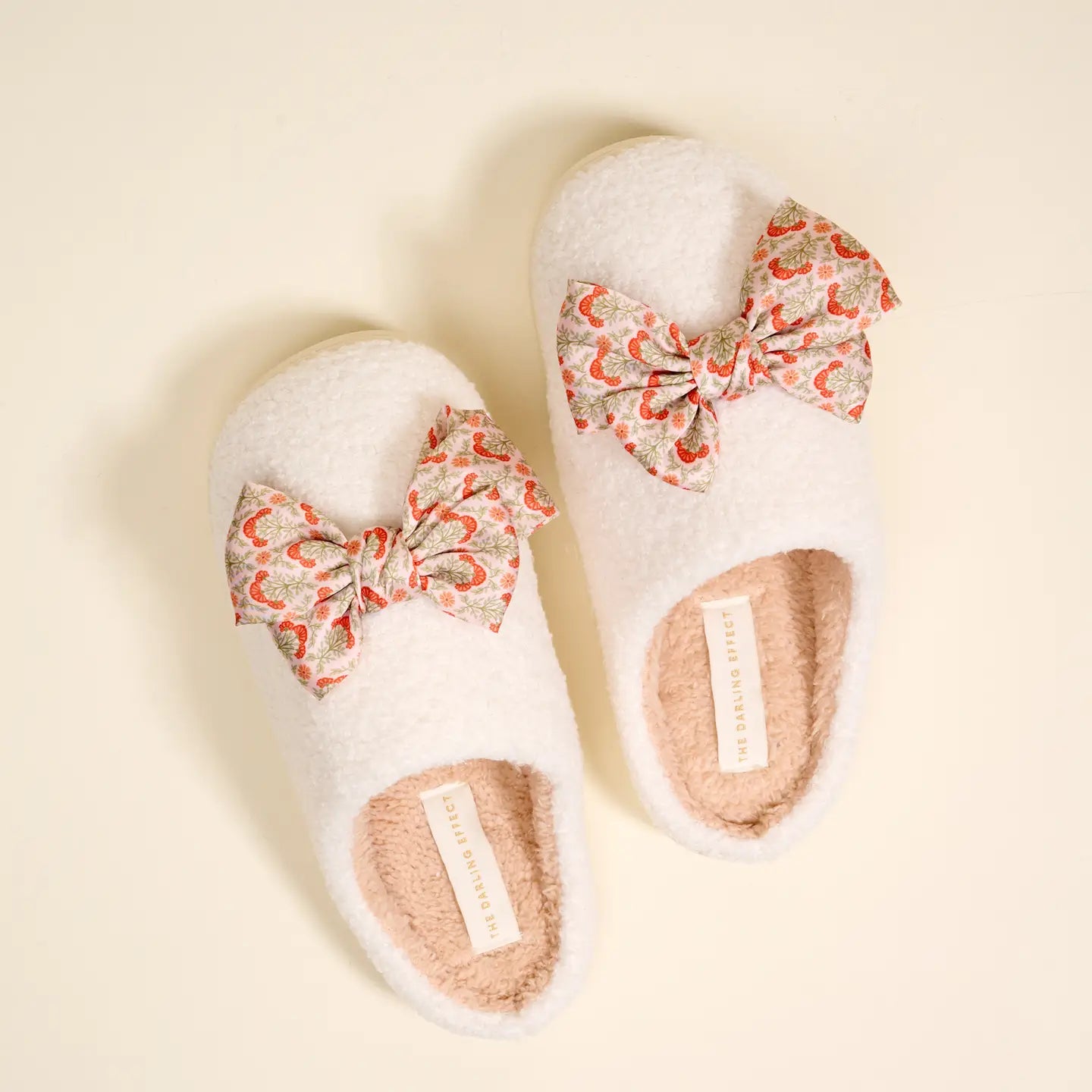 Betty Everbloom Dusty Rose Bow Slippers