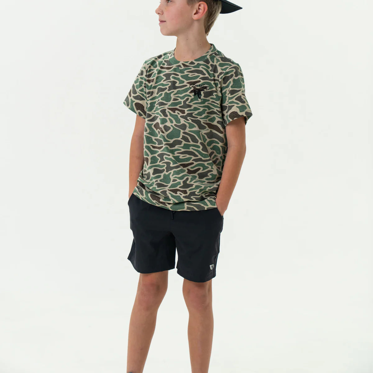 Retro Heather Black Shorts