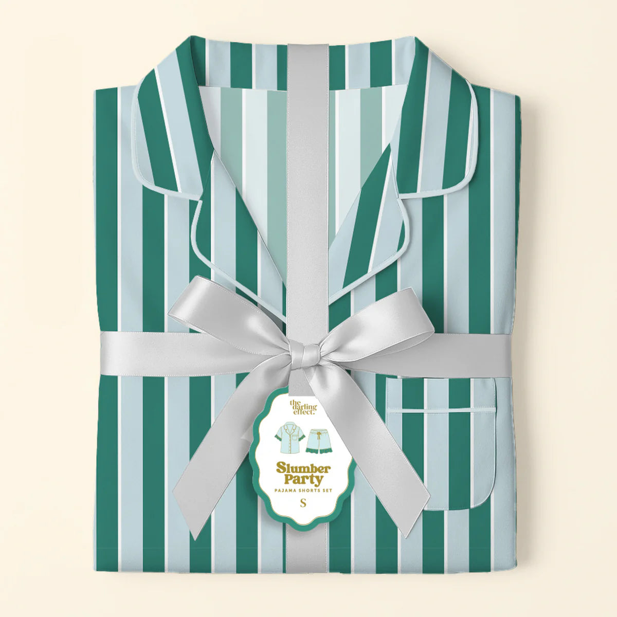 Sicily Teal Stripes Pajama Set