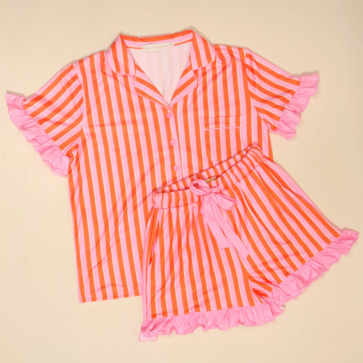 Sicily Pink Stripes Pajama Set