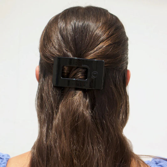 Jet Black Flat Rectangle Clip