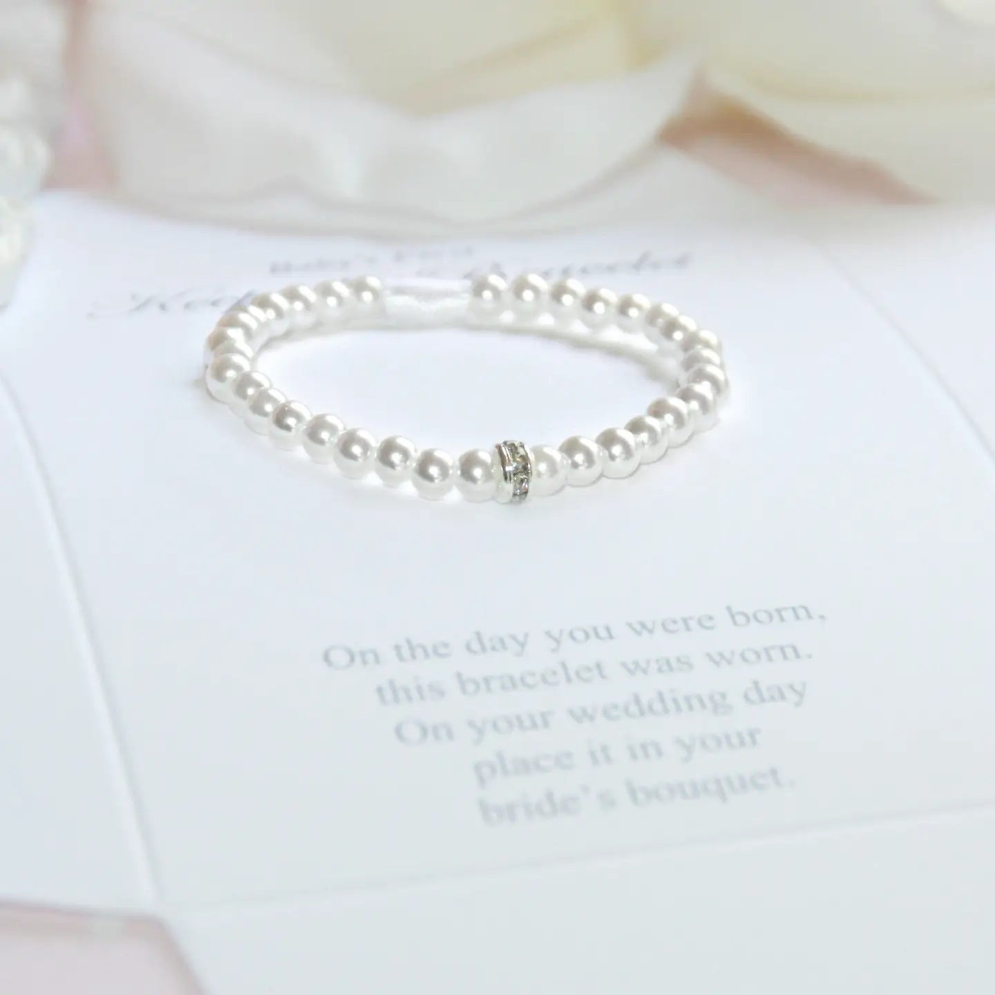 Infant Crystal Pearl Bracelet