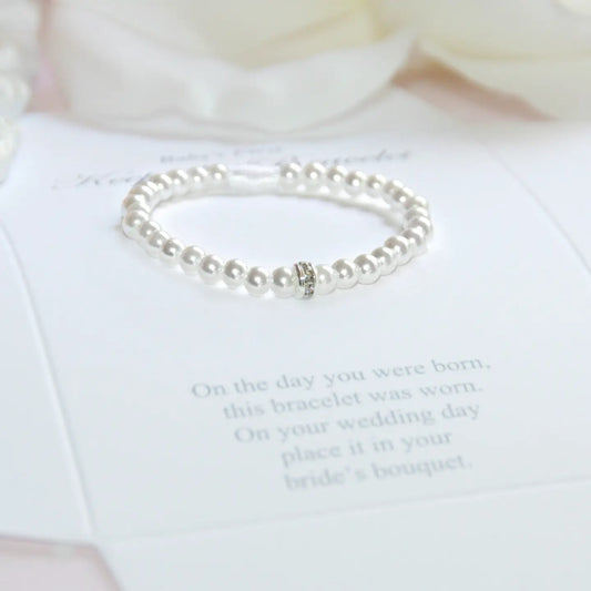 Infant Crystal Pearl Bracelet