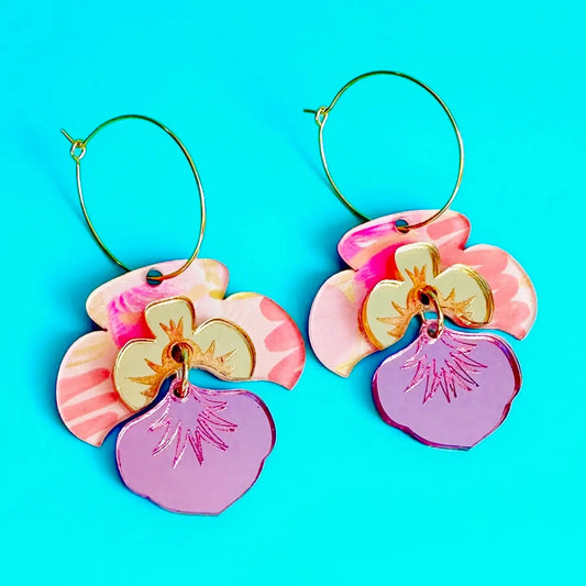 Pansy Dangle Earrings
