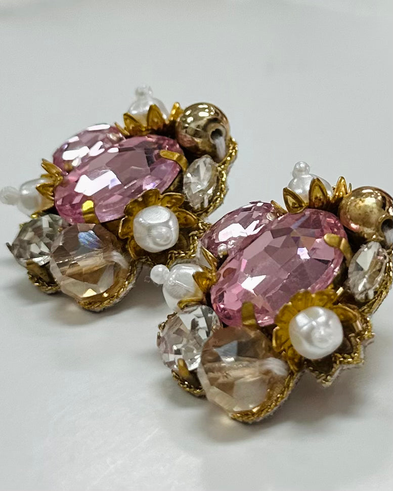 Pink Burst Earrings
