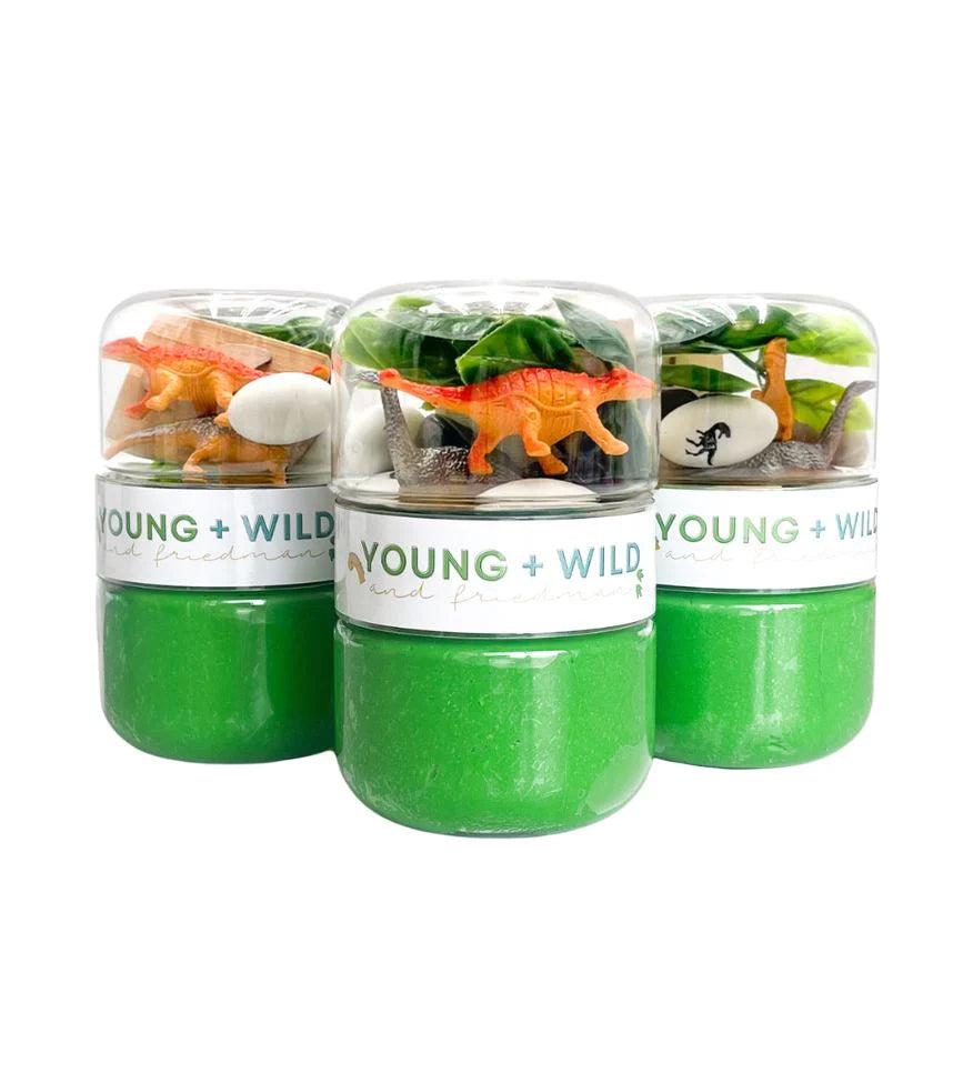 Dino Grab & Go Dough Jars