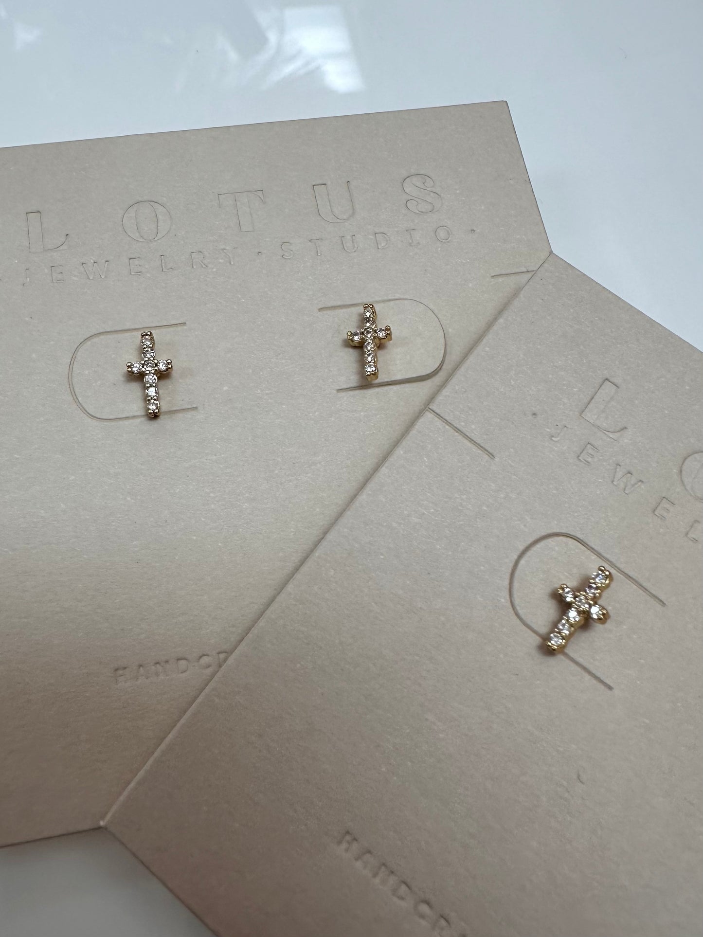 Celeste Cross Stud Earrings