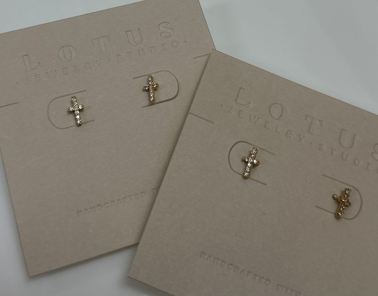 Celeste Cross Stud Earrings