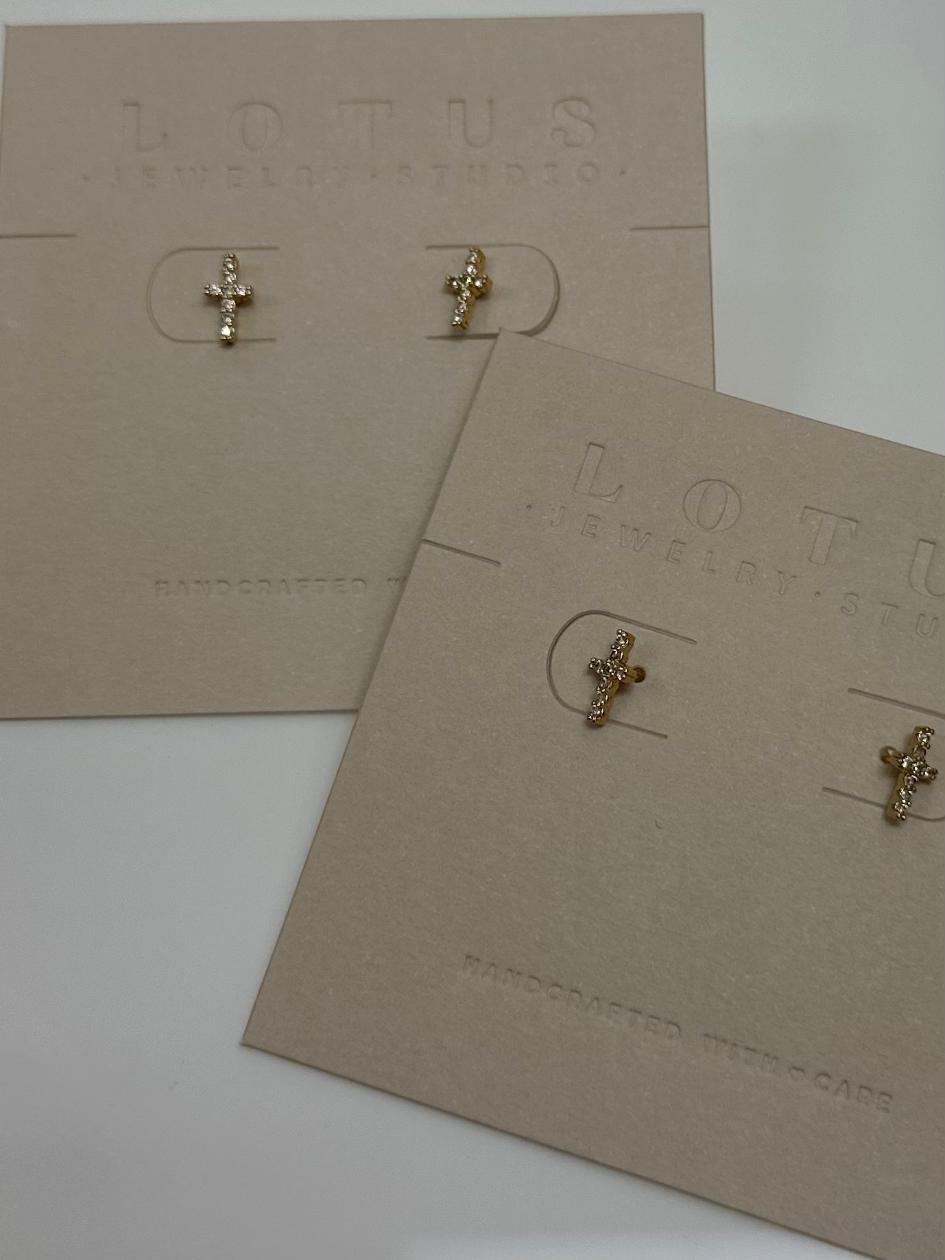 Celeste Cross Stud Earrings