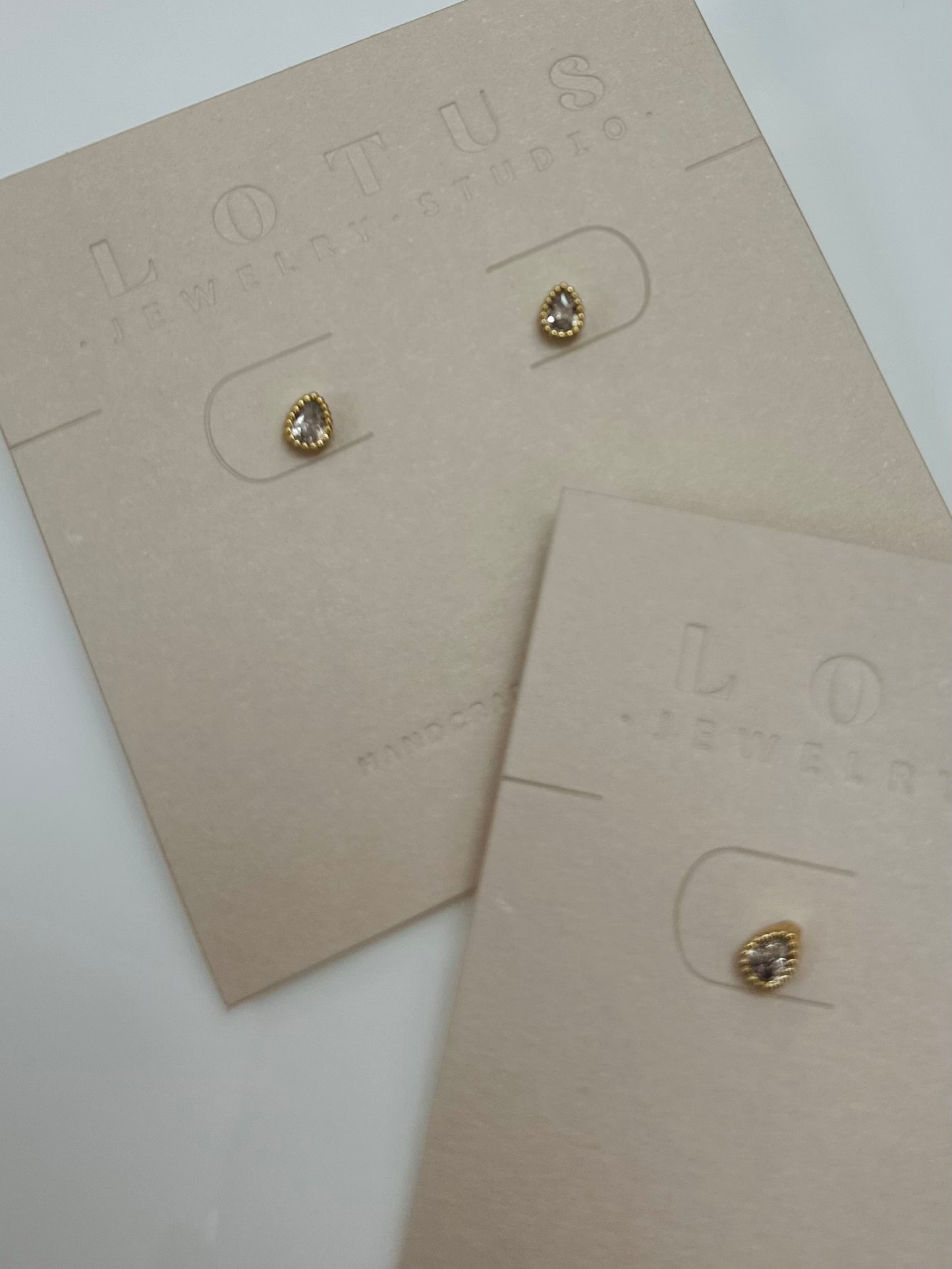 Celeste Teardrop Stud Earrings