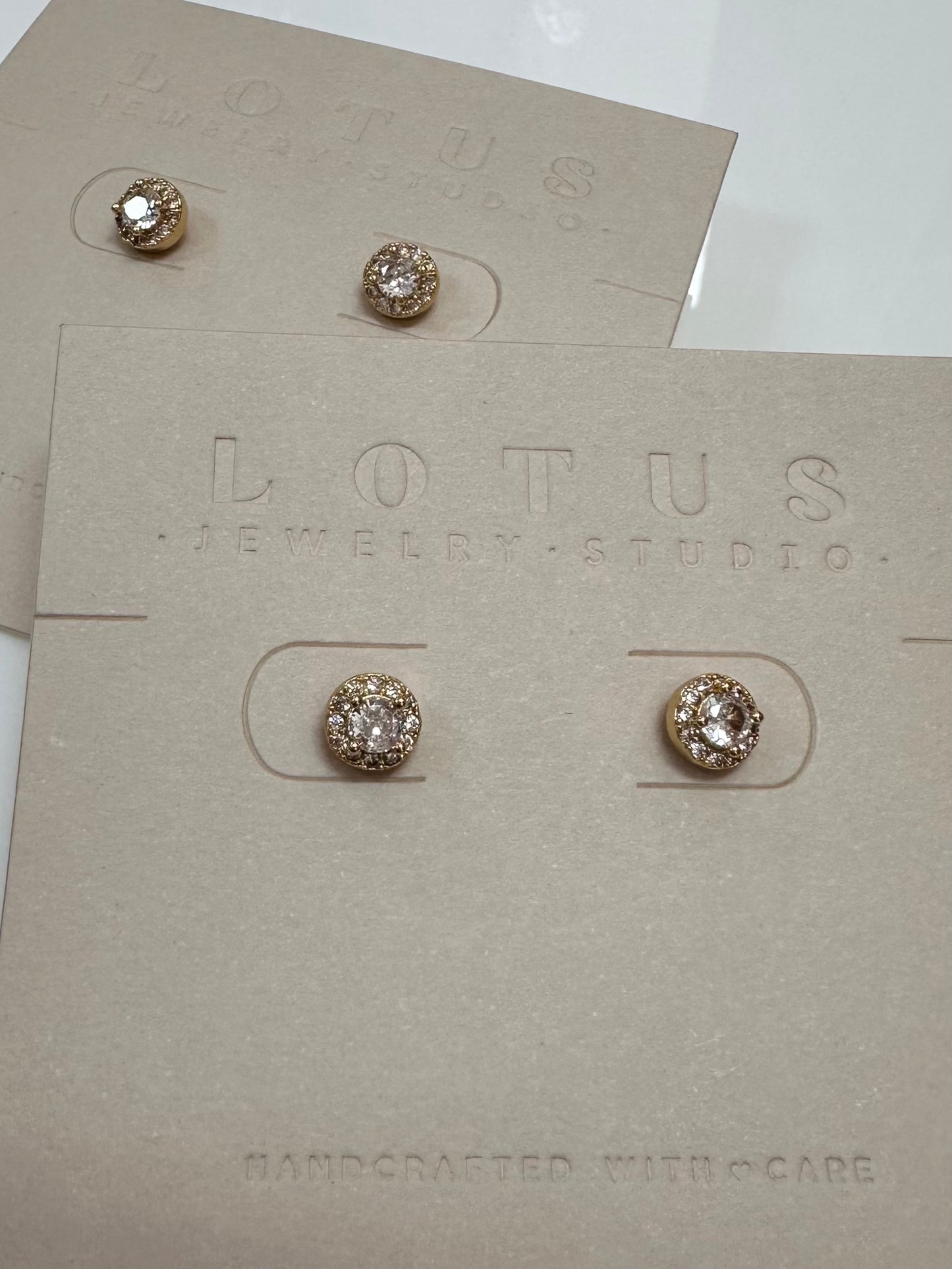 Celeste Halo Stud Earrings