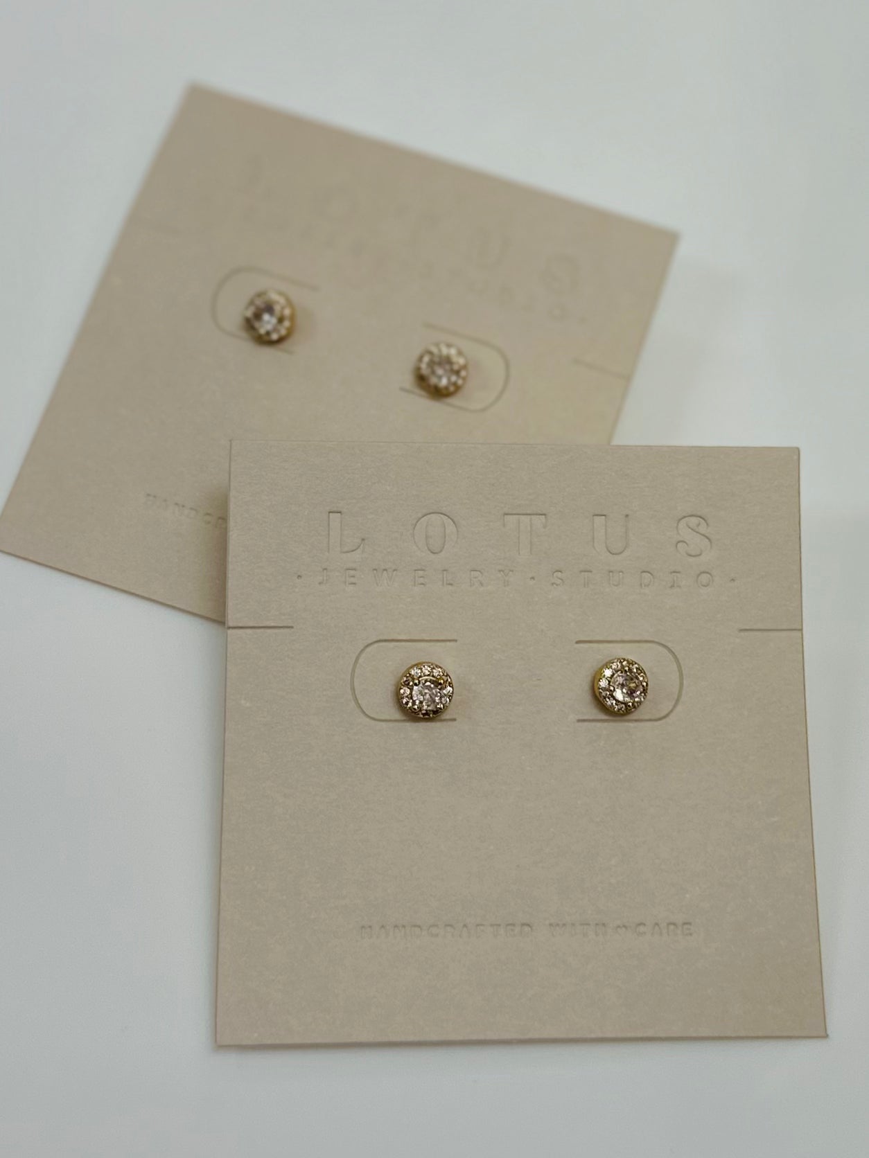 Celeste Halo Stud Earrings