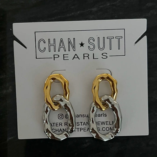 Gold + Silver Chain Earrings